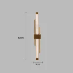 ⁦إضاءة أبليك حائط مودرن زيتي لون الانارة أصفر 9 واط قطر 40 سم⁩ - الصورة ⁦2⁩