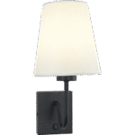 ⁦إضاءة أبليك حائط مودرن اسود E14*1⁩ - الصورة ⁦3⁩