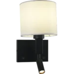 ⁦إضاءة أبليك حائط مودرن اسود لون الانارة اصفر مع قاعدة لمبات تركيب E14*1⁩ - الصورة ⁦3⁩