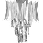 ⁦ابليك مودرن فضي E14*2⁩ - الصورة ⁦2⁩