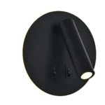 ⁦ابليك حائط جداري مودرن اسود لون الانارة اصفر 9 واط⁩ - الصورة ⁦3⁩