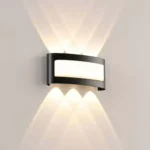 ⁦كشاف بوابة عدسات اسود لون الانارة اصفر 6 واط⁩ - الصورة ⁦3⁩