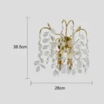 ⁦ابليك مودرن ذهبي + شفاف E14*2⁩ - الصورة ⁦2⁩