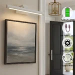 ابليك جداري مودرن يعمل بالبطارية – غطاء أبيض – 3 ألوان إنارة – واط 5 – مقاس 600 ملم – إنارة فنية للمدخل واللوحات