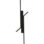 ⁦ابليك حائط جداري مودرن اسود لون الانارة اصفر (9 واط ) طول 60 سم⁩ - الصورة ⁦3⁩