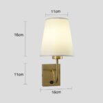 ⁦إضاءة ابليك حائط مودرن زيتي E14*1⁩ - الصورة ⁦3⁩