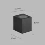 ⁦كشاف بوابة اسود مفرد GU10⁩ - الصورة ⁦3⁩