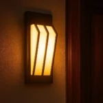 كشاف بوابة اسود لون الانارة اصفر30 واط