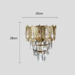 ⁦ابليك مودرن ذهبي E14*2⁩ - الصورة ⁦2⁩