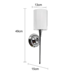 ⁦إضاءة أبليك حائط مودرن فضي E14*1L⁩ - الصورة ⁦2⁩