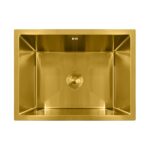 ⁦مجلى حوض ستانلس استيل ذهبي - تسقيط علي الرخام (مقاسات متعددة)⁩ - الصورة ⁦2⁩