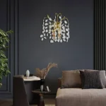 ابليك مودرن ذهبي + شفاف E14*2