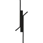 ⁦ابليك حائط جداري مودرن اسود لون الانارة اصفر (9 واط ) طول 60 سم⁩ - الصورة ⁦2⁩