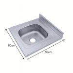 ⁦مجلى حوض استيل 50*60 موديل كوري⁩ - الصورة ⁦2⁩