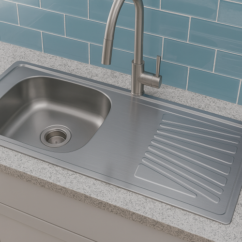 f948793e-4add-4a6f-aa5c-460d2a2cffc7 مجلى حوض استيل 50*100 تسقيط علي الرخام - الصورة 1