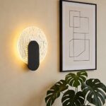 إضاءة ابليك حائط مودرن اسود لون الانارة 3 اضاءات واط 7 مقاس 200 ملم