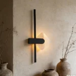 إضاءة ابليك حائط مودرن اسود لون الانارة 3 اضاءات واط 18 مقاس 600 ملم