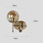 ⁦ابليك حائط جداري مودرن مفرد ذهبي E27*1L⁩ - الصورة ⁦6⁩