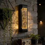 ⁦ابليك خارجي فاخر اسود لون الانارة اصفر مقاس 600 ملم⁩ - الصورة ⁦3⁩