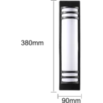 ⁦فانوس جداري اسود لون الانارة اصفر 30 واط⁩ - الصورة ⁦3⁩