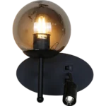 ⁦ابليك حائط جداري مودرن مفرد اسود E27*1L⁩ - الصورة ⁦5⁩