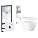 ⁦كرسي معلق جروهي مع سيفون كامل⁩ - الصورة ⁦3⁩