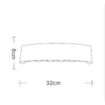 ⁦كشاف حائط خارجي لون الانارة اصفر 12 عين 6 فوق و 6 تحت⁩ - الصورة ⁦5⁩