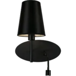 ⁦إضاءة ابليك حائط مودرن مفرد اسود E14*1L⁩ - الصورة ⁦3⁩