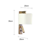 ⁦ابليك مودرن ذهبي لون الانارة اصفر E27*1⁩ - الصورة ⁦2⁩