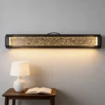 ⁦ابليك خارجي فاخر اسود لون الانارة اصفر مقاس 800 ملم⁩ - الصورة ⁦3⁩