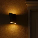 كشاف بوابة اسود انارة لون الاضاءة اصفر 6 عدسات