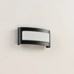 ⁦كشاف بوابة عدسات اسود لون الانارة اصفر 6 واط⁩ - الصورة ⁦2⁩