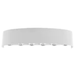 ⁦كشاف بوابة غطاء ابيض لون الاضاءة اصفر 12 عين فوق و تحت 12 واط⁩ - الصورة ⁦2⁩