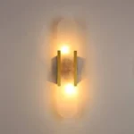 ⁦إضاءة راديانس جدارية مودرن مستطيل زيتي لمبة 2 مقاس 50 سم⁩ - الصورة ⁦2⁩