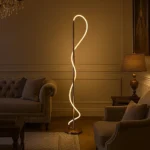 ابجورة ارضية مودرن زيتي لون الانارة اصفر 30 واط مقاس 1500 ملم