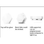 ⁦مصباح سداسي حائط، اضاءة ليد بالفضاء اللوني RGB تحكم بالريموت و اللمس مكونات هندسية نموذجية لتركبها بنفسك لديكور غرفة اعداد الالعاب ديكور حائط غرفة المعيشة، 12 قطع⁩ - الصورة ⁦2⁩