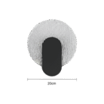 ⁦إضاءة ابليك حائط مودرن اسود لون الانارة 3 اضاءات واط 7 مقاس 200 ملم⁩ - الصورة ⁦6⁩