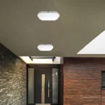 كشاف بيضاوي لون الانارة شمسي كريمي سادة 20 واط