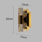 ⁦ابليك جداري مودرن ذهبي لون الانارة 3اضاءات 7 واط⁩ - الصورة ⁦2⁩