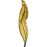 ⁦ابليك جداري تعمل بالبطارية شحن مقاس كبير ورق شجر جبس ذهبي لون الانارة اصفر (هذا المنتج متاح في جدة و الرياض فقط)⁩ - الصورة ⁦4⁩