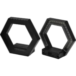 ⁦كشاف بوابة اسود لون الانارة اصفر 6 واط⁩ - الصورة ⁦2⁩