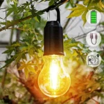 لمبة معلقة للتخييم كروي تعمل بالبطارية شحن لون الانارة اصفر مناسبة علقة ضوء خيمة و الصيد و الطوارئ