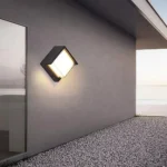 ⁦لمبات جداري لكشاف بوابة خارجي لون الإنارة اصفر شكل مربع تصميم عصري حديث 12 واط⁩ - الصورة ⁦5⁩