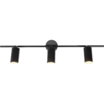 ⁦ترك لايت جداري ثلاثي مدور جرم اسود GU10⁩ - الصورة ⁦2⁩