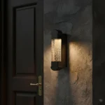 ابليك خارجي فاخر اسود لون الانارة اصفر