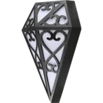 ⁦كشاف بوابة خارجي لون الانارة اصفر غطاء اسود⁩ - الصورة ⁦2⁩