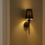 ⁦ابليك يعمل بالبطارية شحن Type-C لون الانارة اصفر مودرن اسود⁩ - الصورة ⁦2⁩