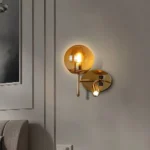 ابليك حائط جداري مودرن مفرد ذهبي E27*1L