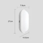 ⁦إنارة جدارية عين البقر كشاف لون الانارة ابيض شكل بيضاوي تصميم و مميز 20 واط ضمان 5 سنوات⁩ - الصورة ⁦2⁩