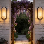 ⁦كشاف بيضاوي شفاف لون الانارة اصفر اطار اسود 24 واط⁩ - الصورة ⁦2⁩